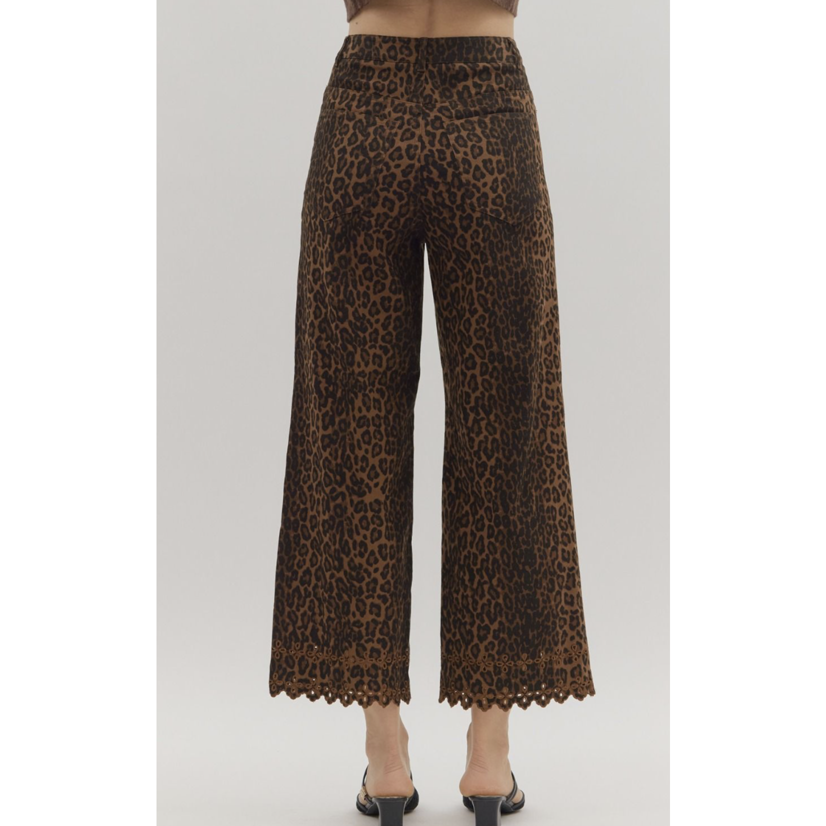 Leopard Embroidered Pants