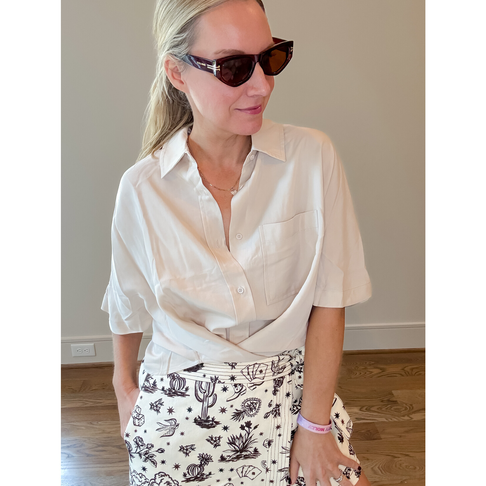 Heidi Cropped Button Down