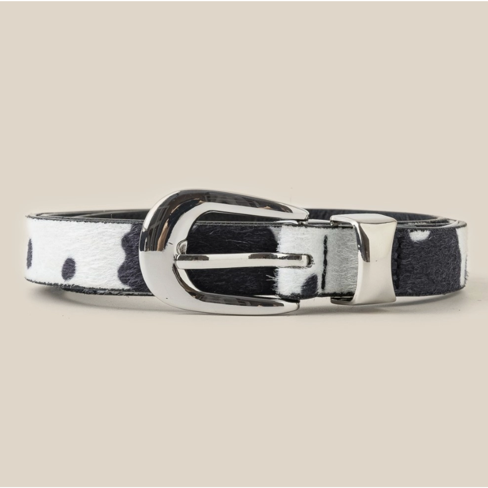 Faux Cowhide Belt
