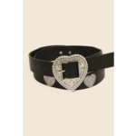 Western Heart Belt black