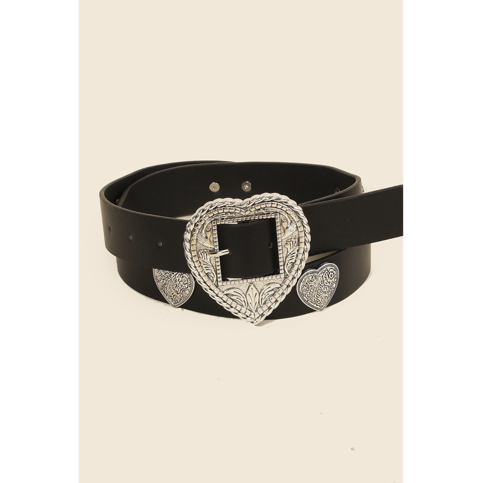 Western Heart Belt black