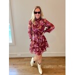 Abby Wine Ruffle Mini