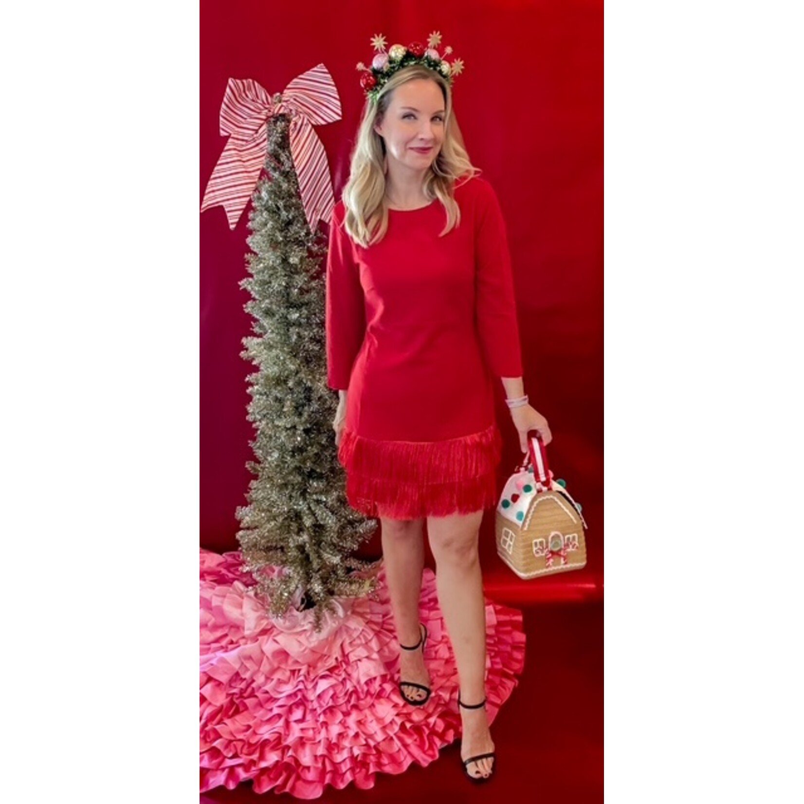 Venessa Red Fringe Dress