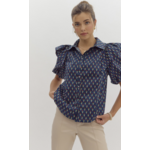 Raya Navy Floral Top