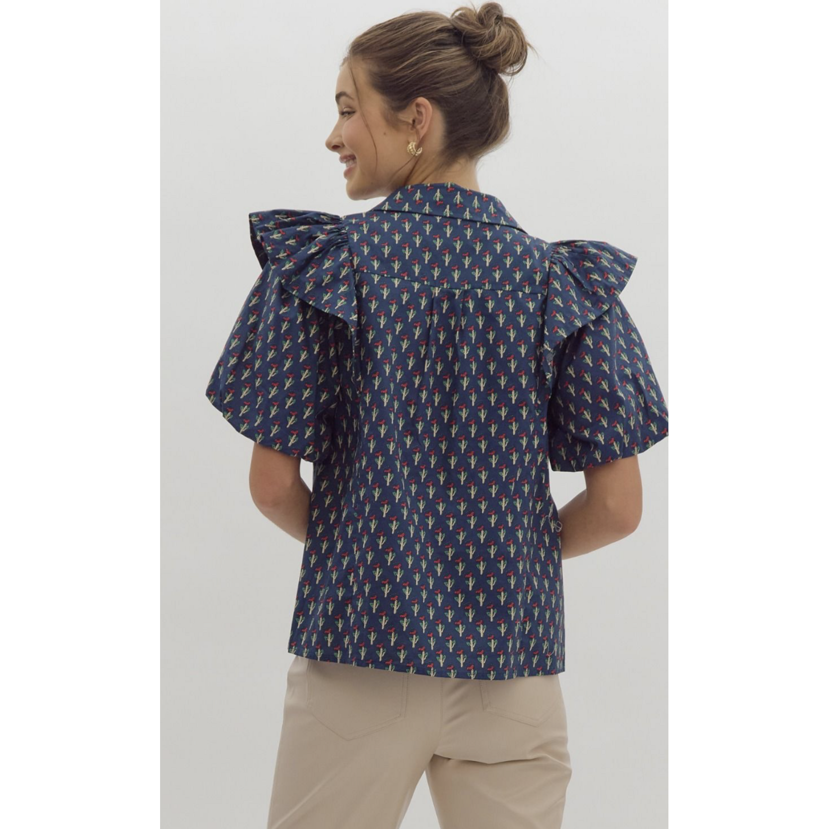 Raya Navy Floral Top