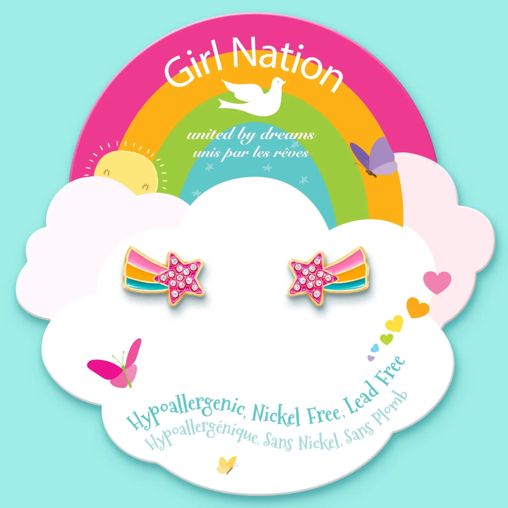 Girl Nation Stud Earrings