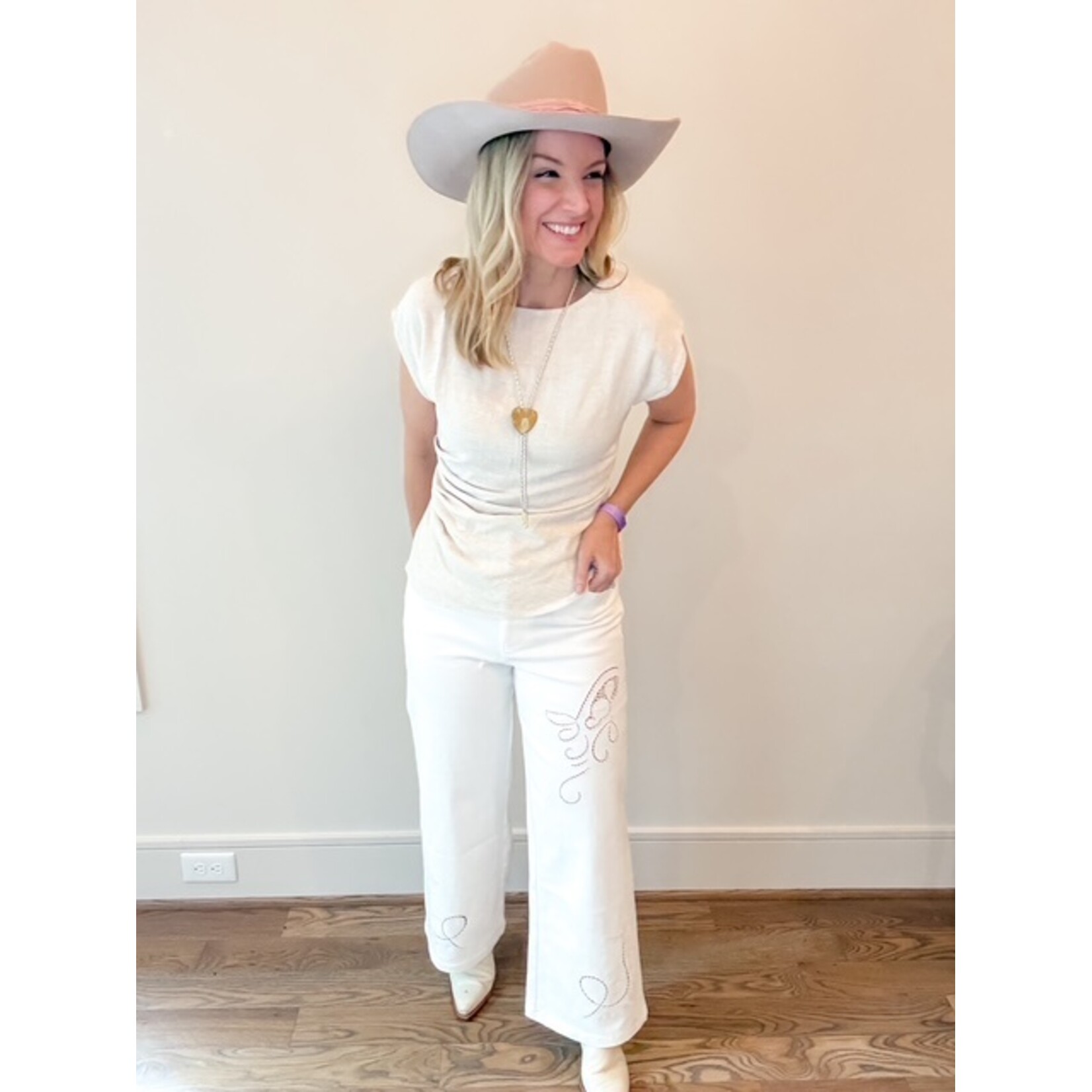 Samantha Pleated Linen Top