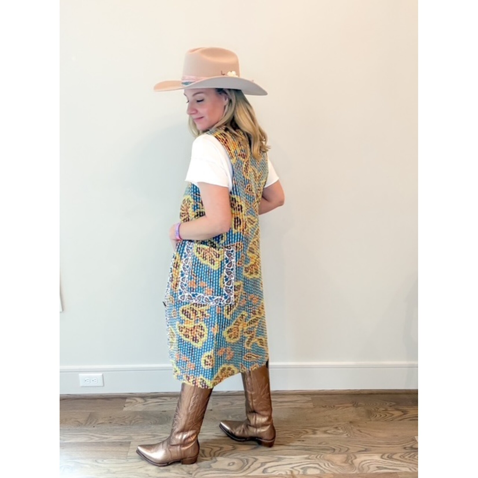 Lulu's Embroidered Long Vest