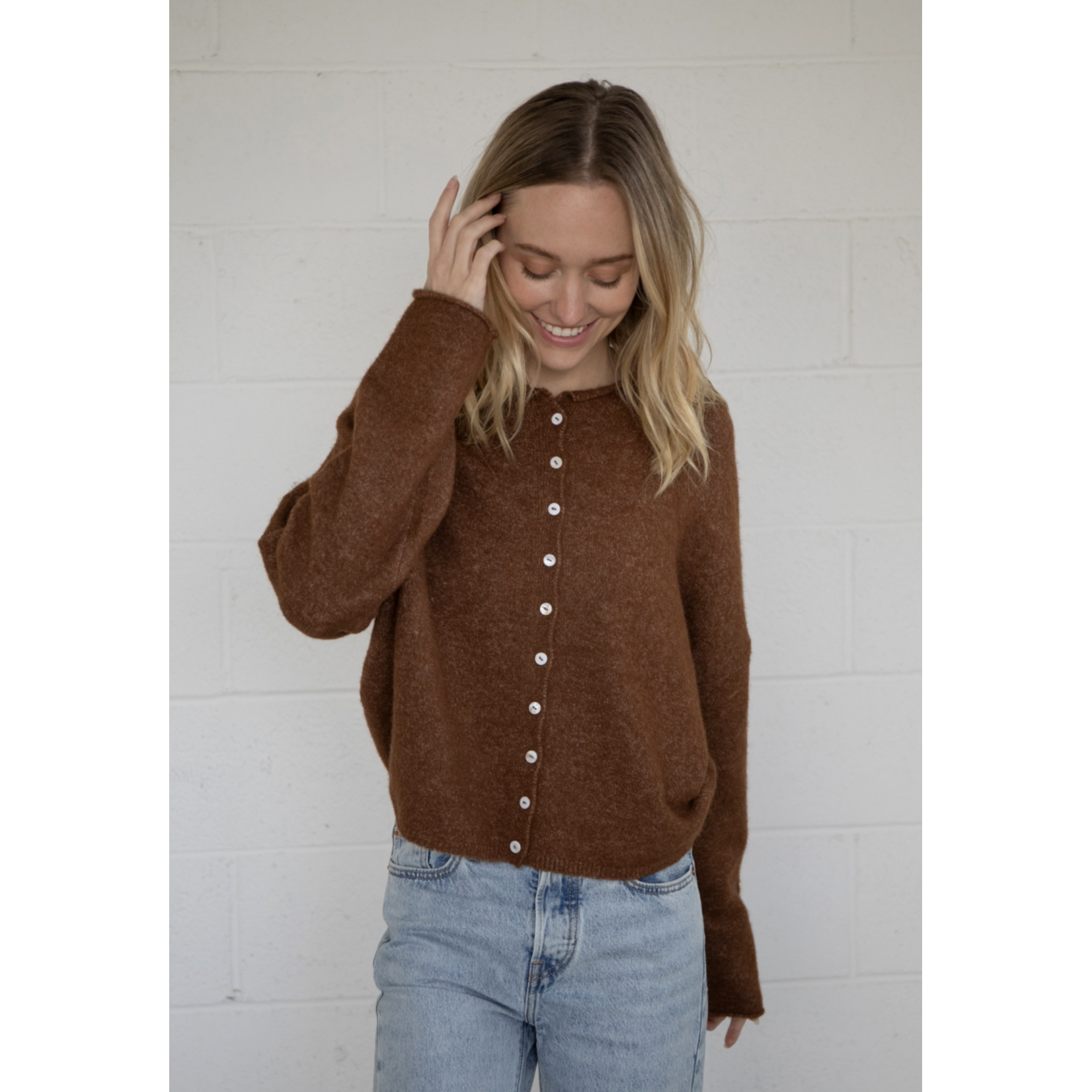 Piper Rolled Hem Cardigan