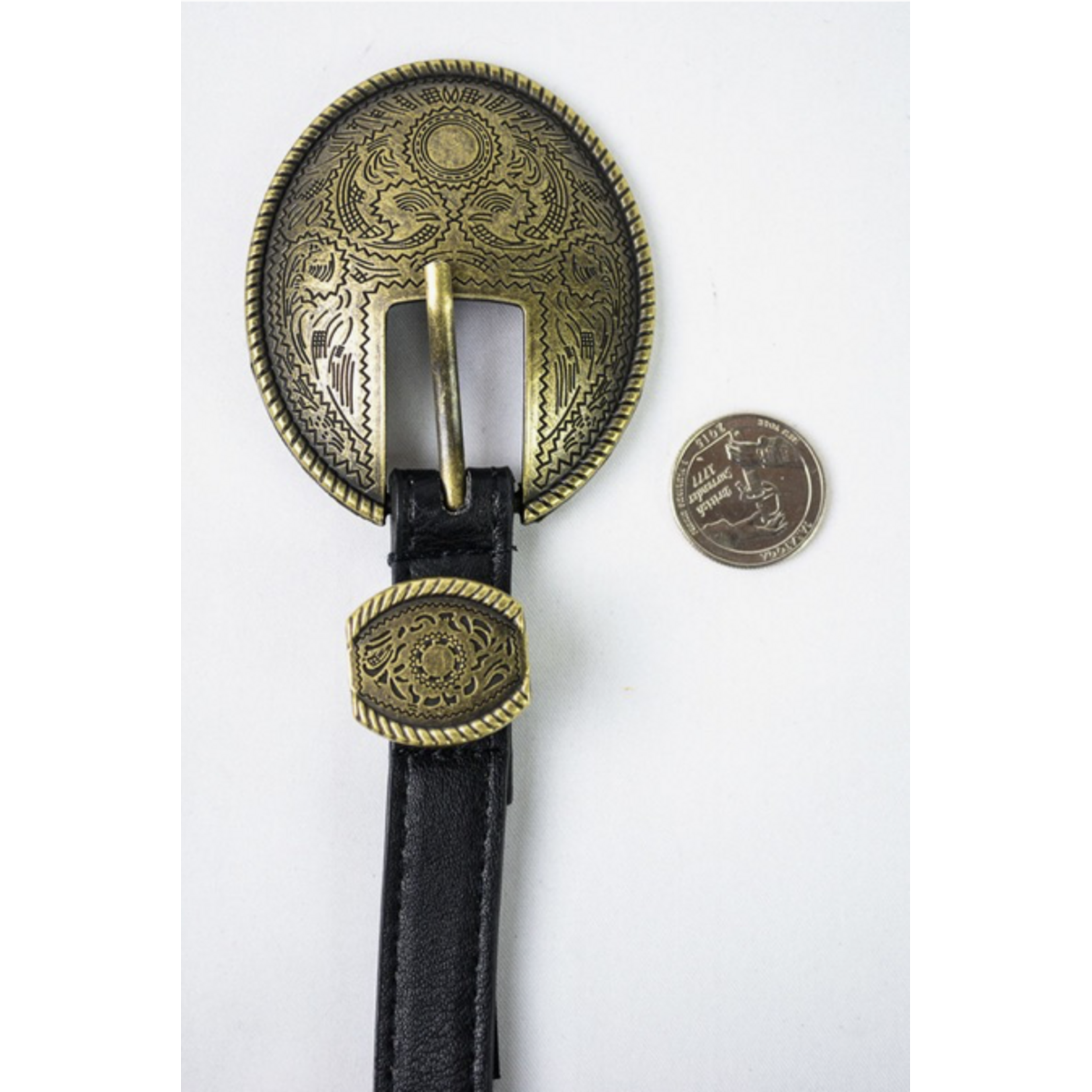 Dolly Embossed Belt Black