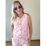 Carnation Eyelet Vest