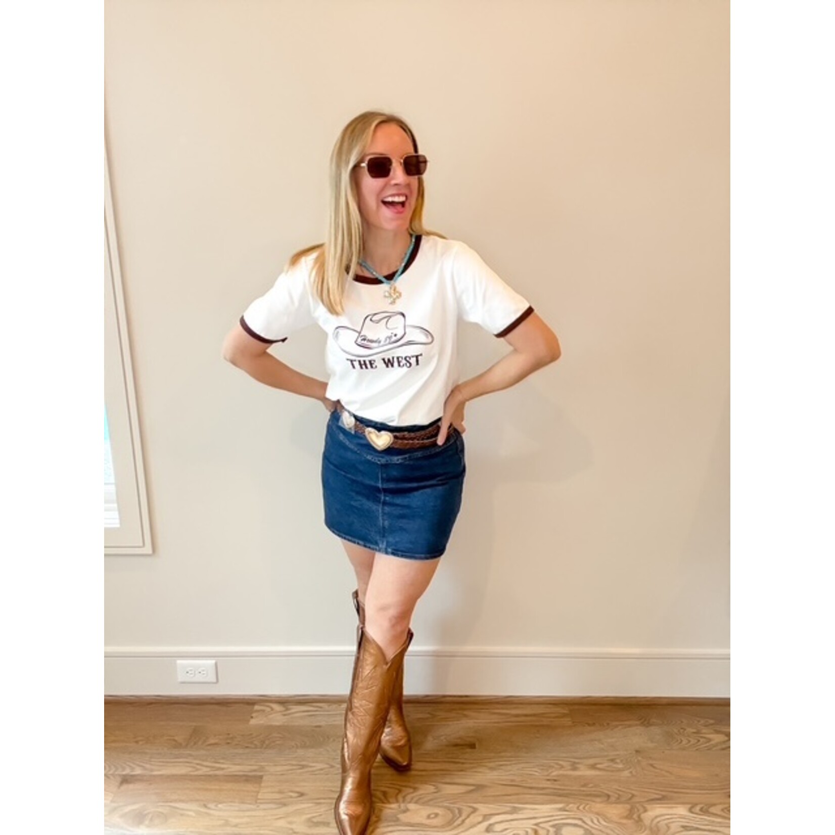 Howdy Cowboy Ringer Tee