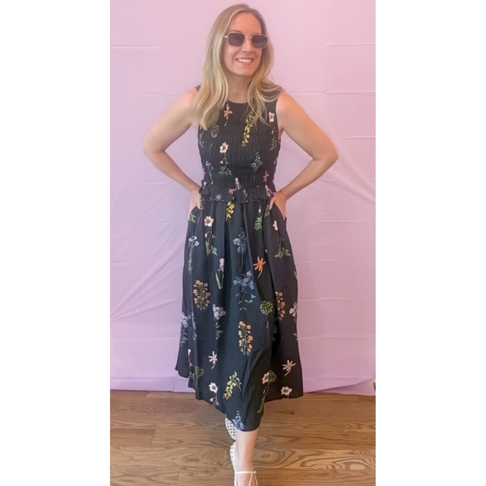 Amy Floral Smocked Dress