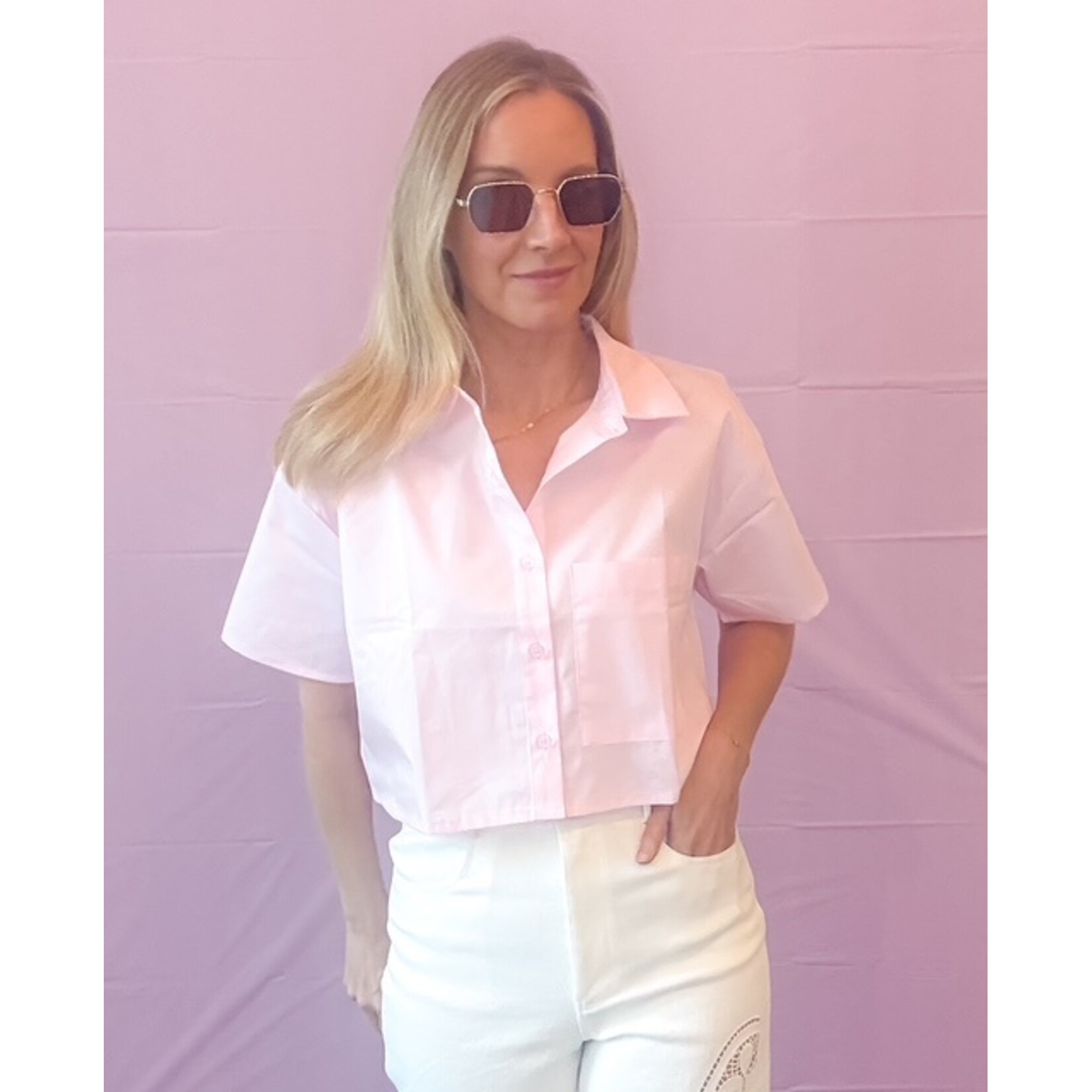 Jamie SS Cropped Button Down