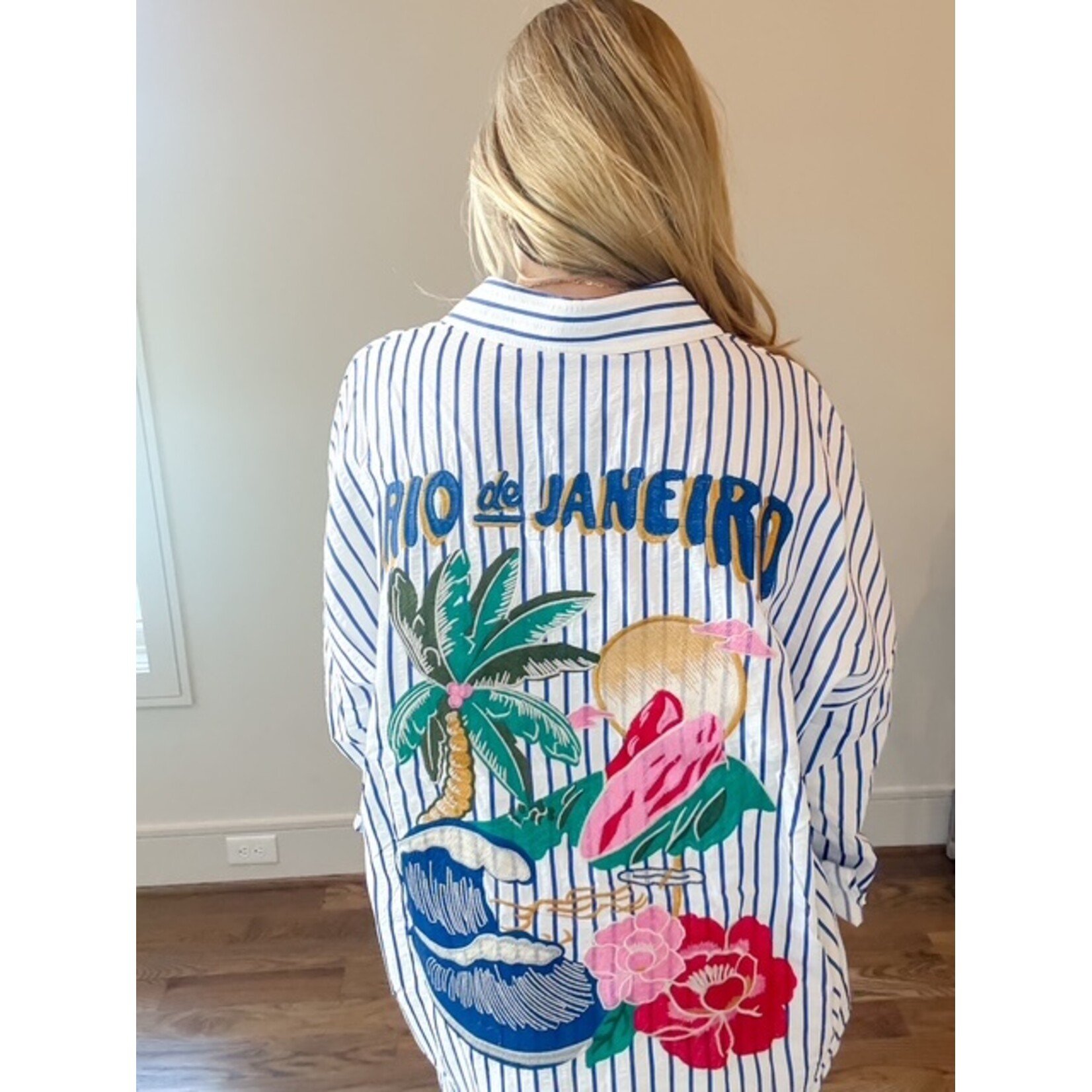 Rio Embroidered Button Down