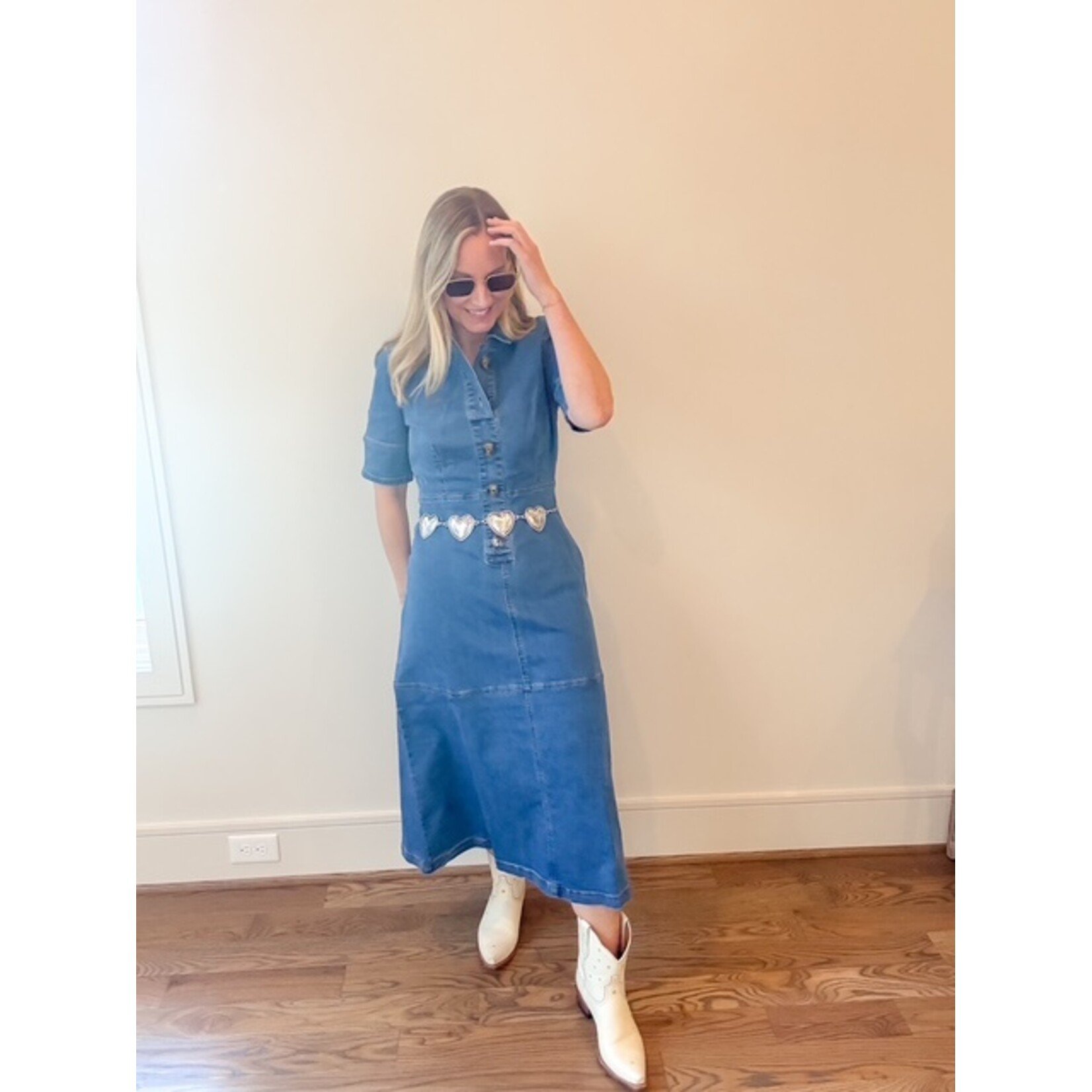 Blaire Denim Midi Dress