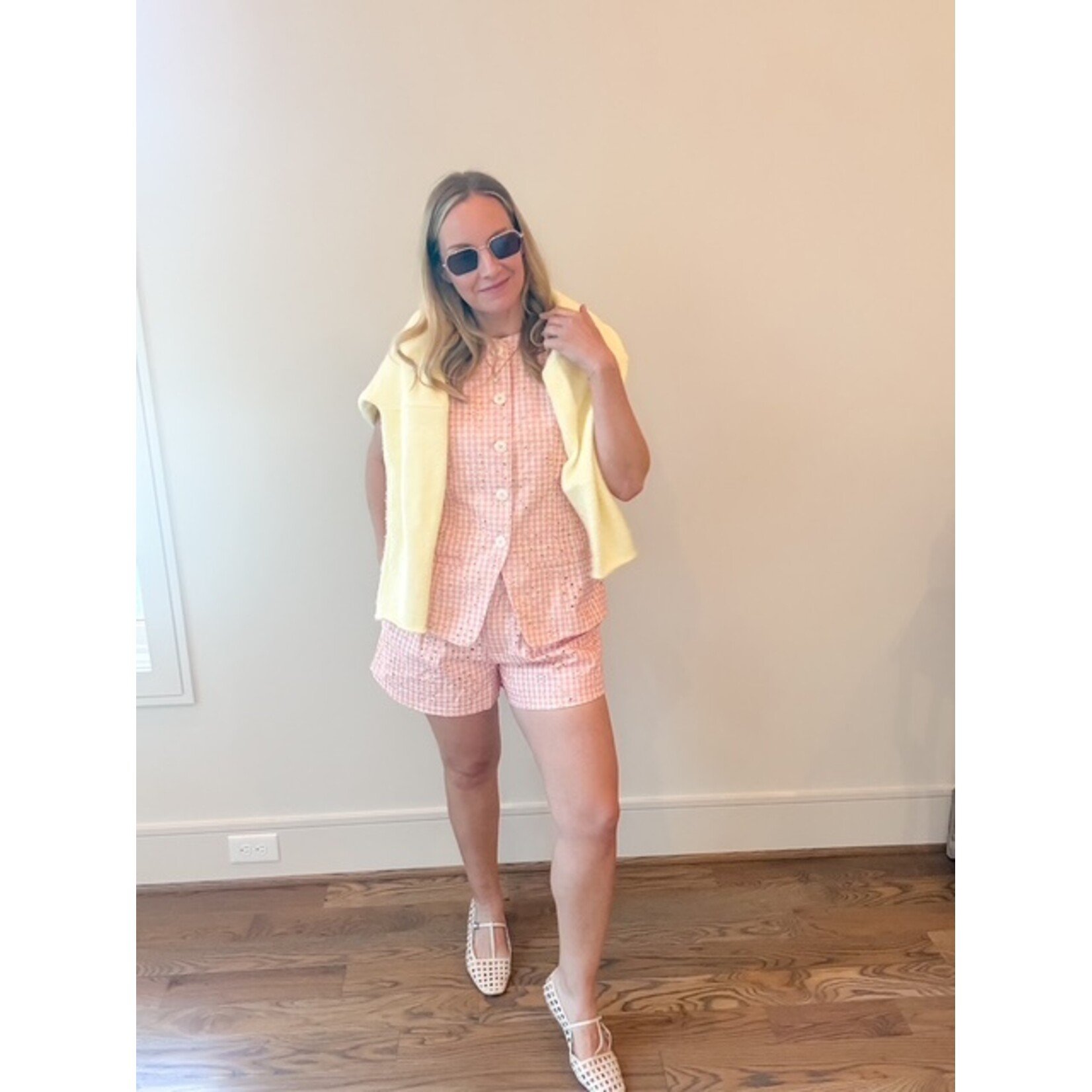 Lauren Gingham Eyelet Shorts