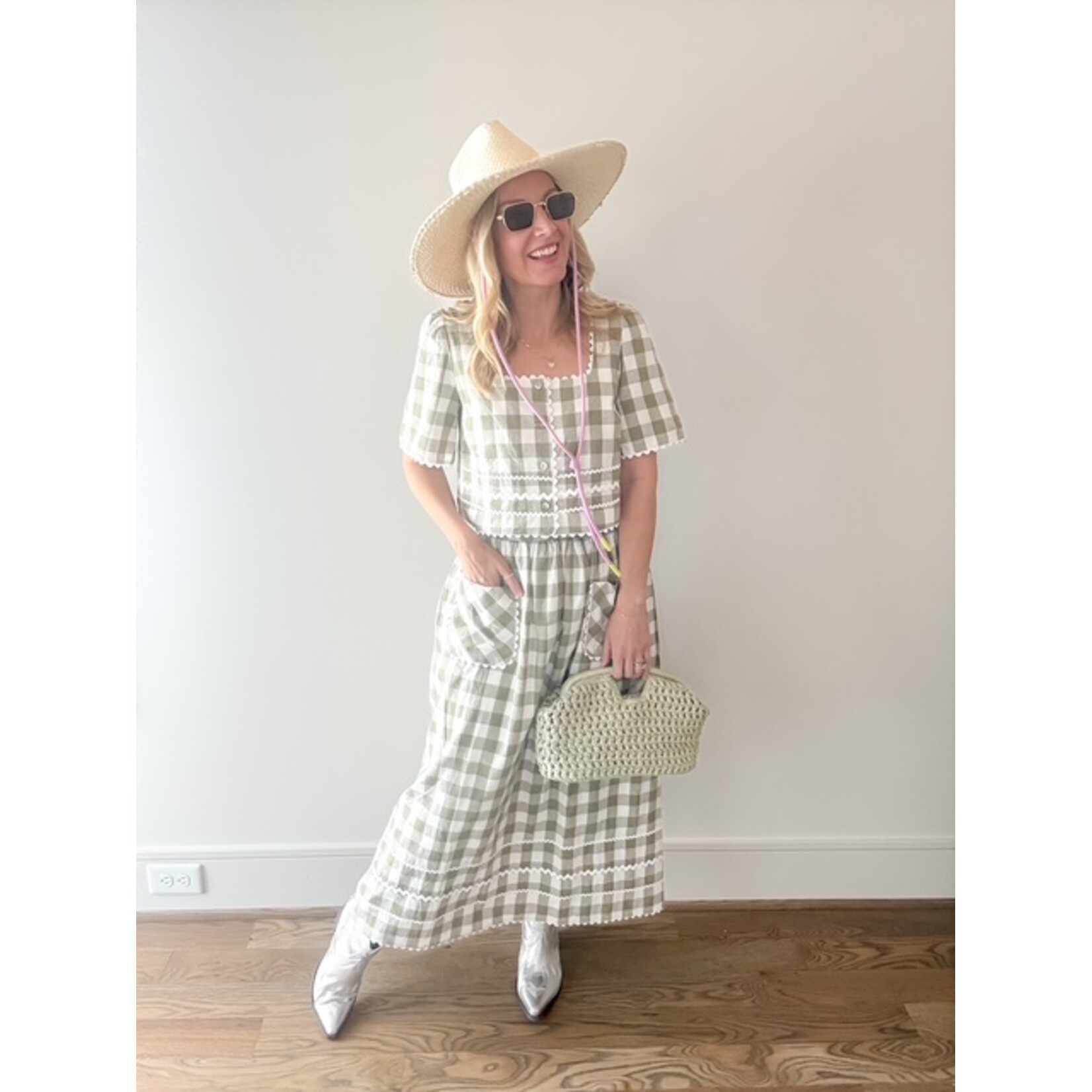 Lane Ric Rac Gingham Top