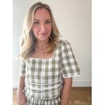 Lane Ric Rac Gingham Top