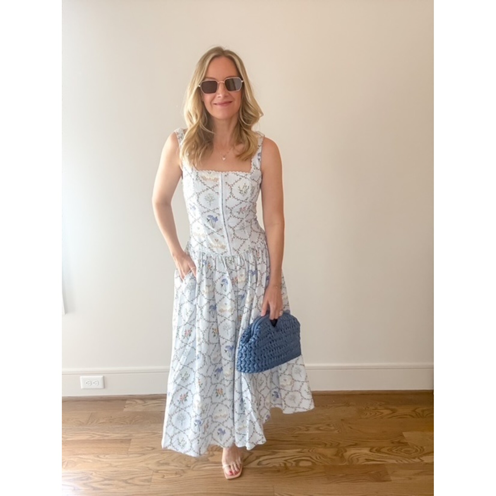 Aubrey Floral Lattice Dress