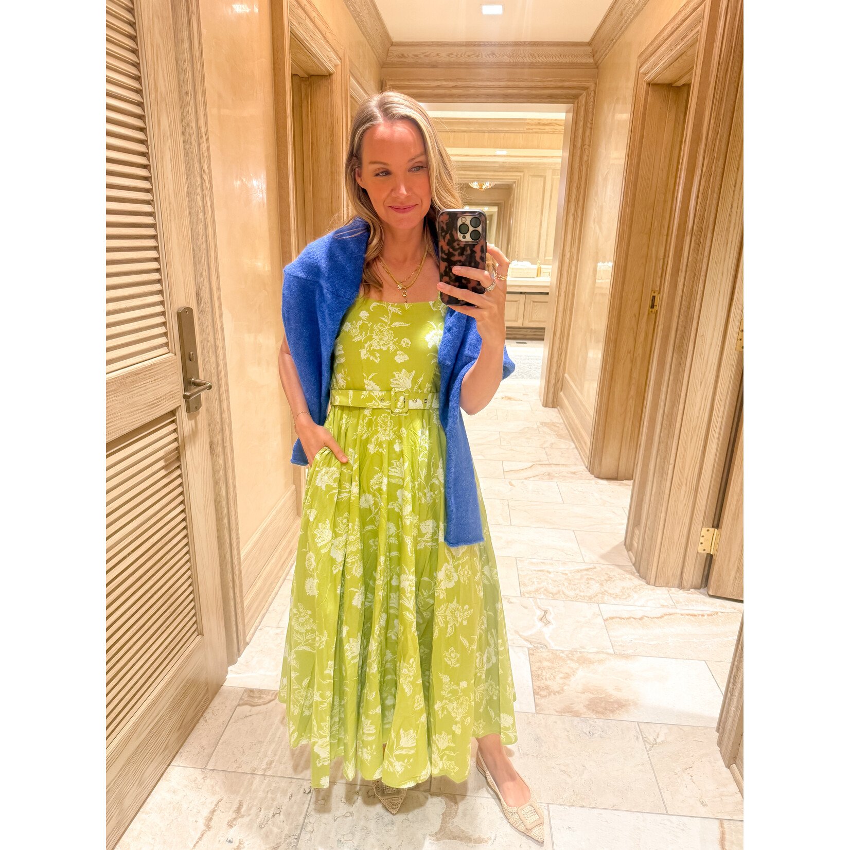 Key Lime Floral Dress