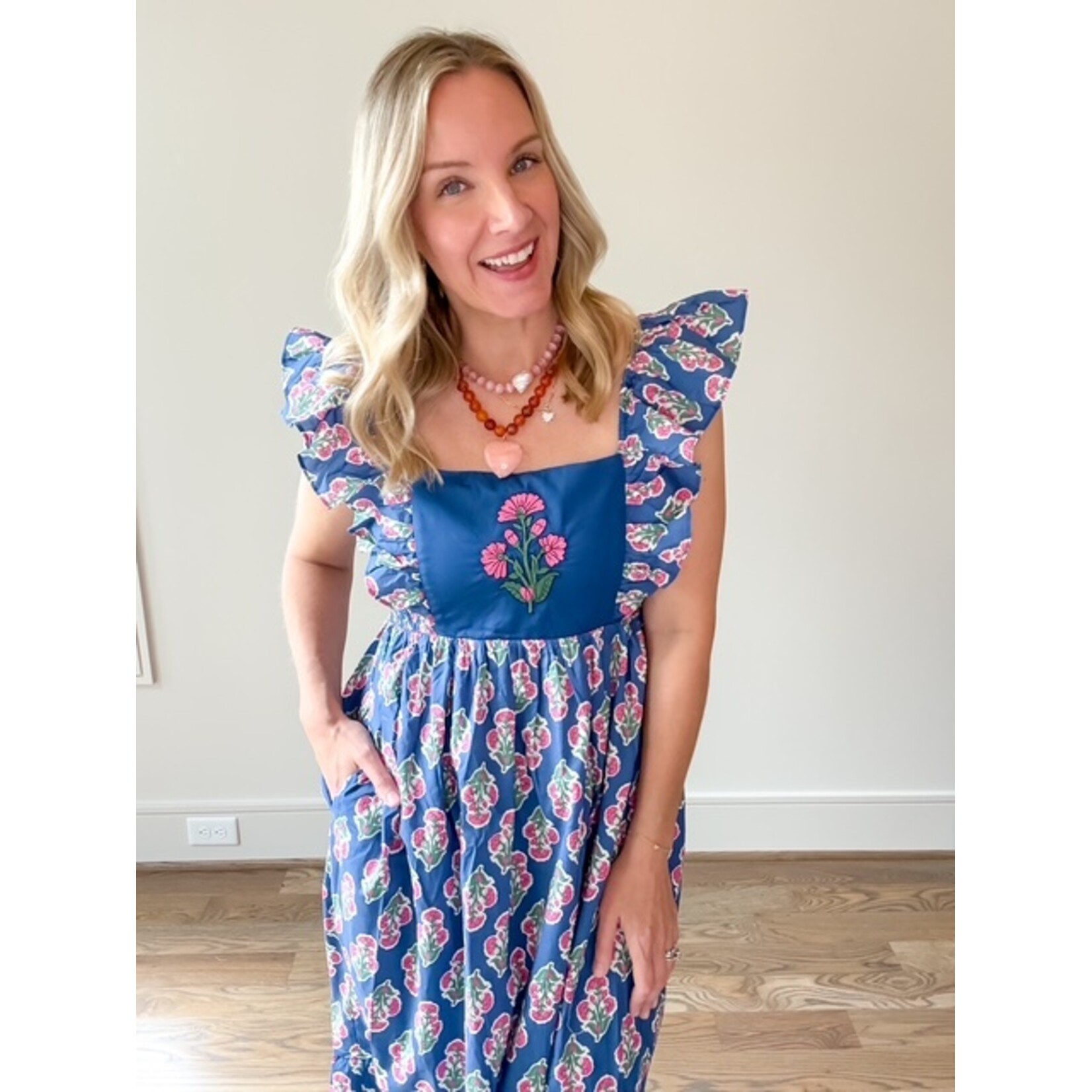 Nola Block Print Dress