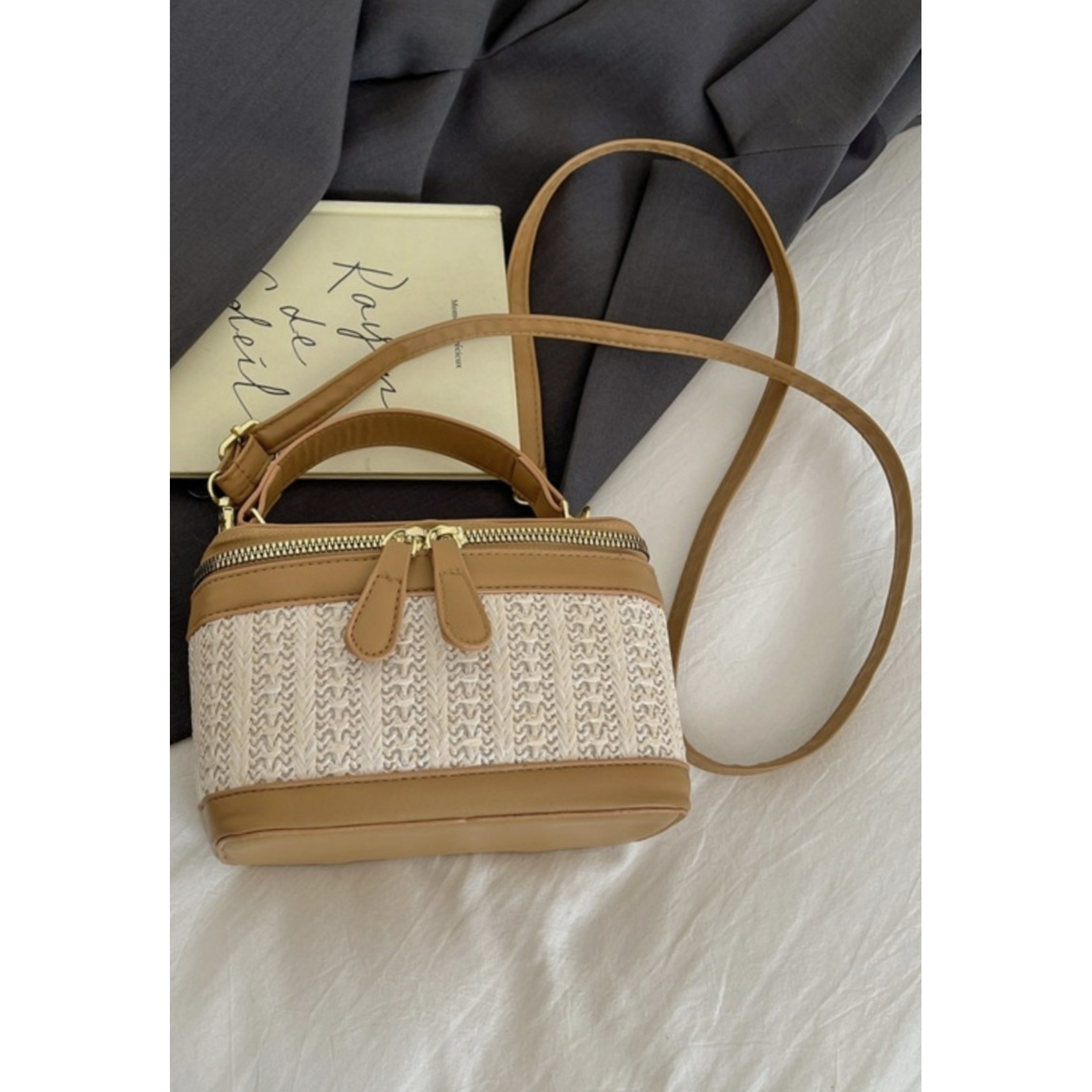 Abby Woven Tophandle Bag