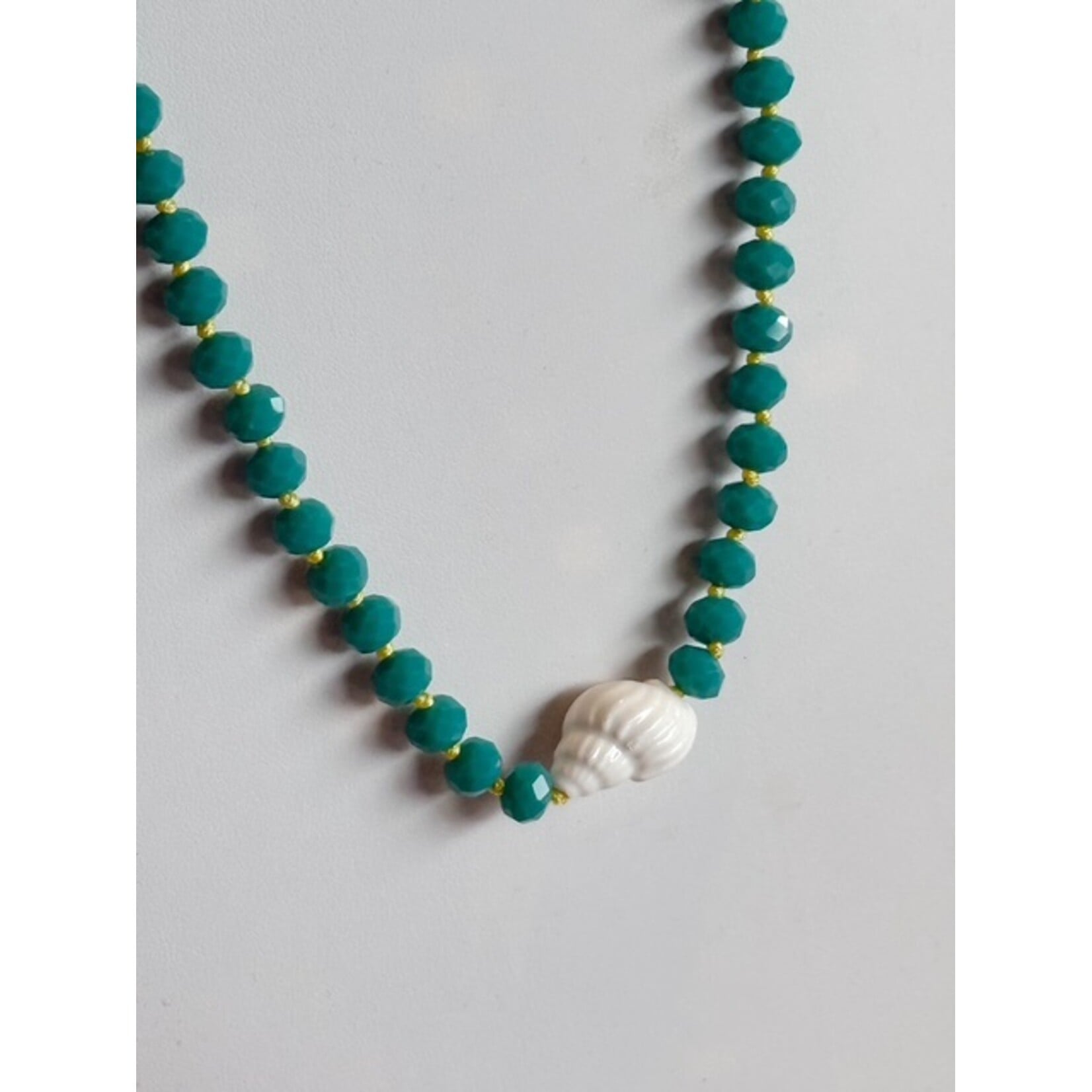 Shell Turq Beaded Necklace