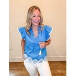 Regina Embroidered Tassel Top