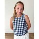 Rina Gingham Scallop Top