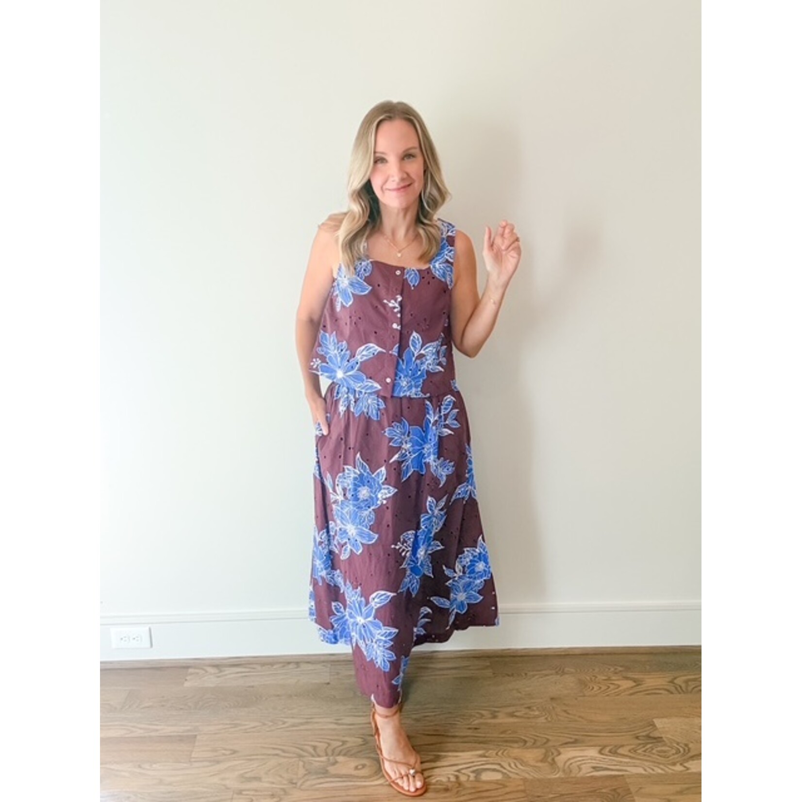 Willow Wine Floral Skirt
