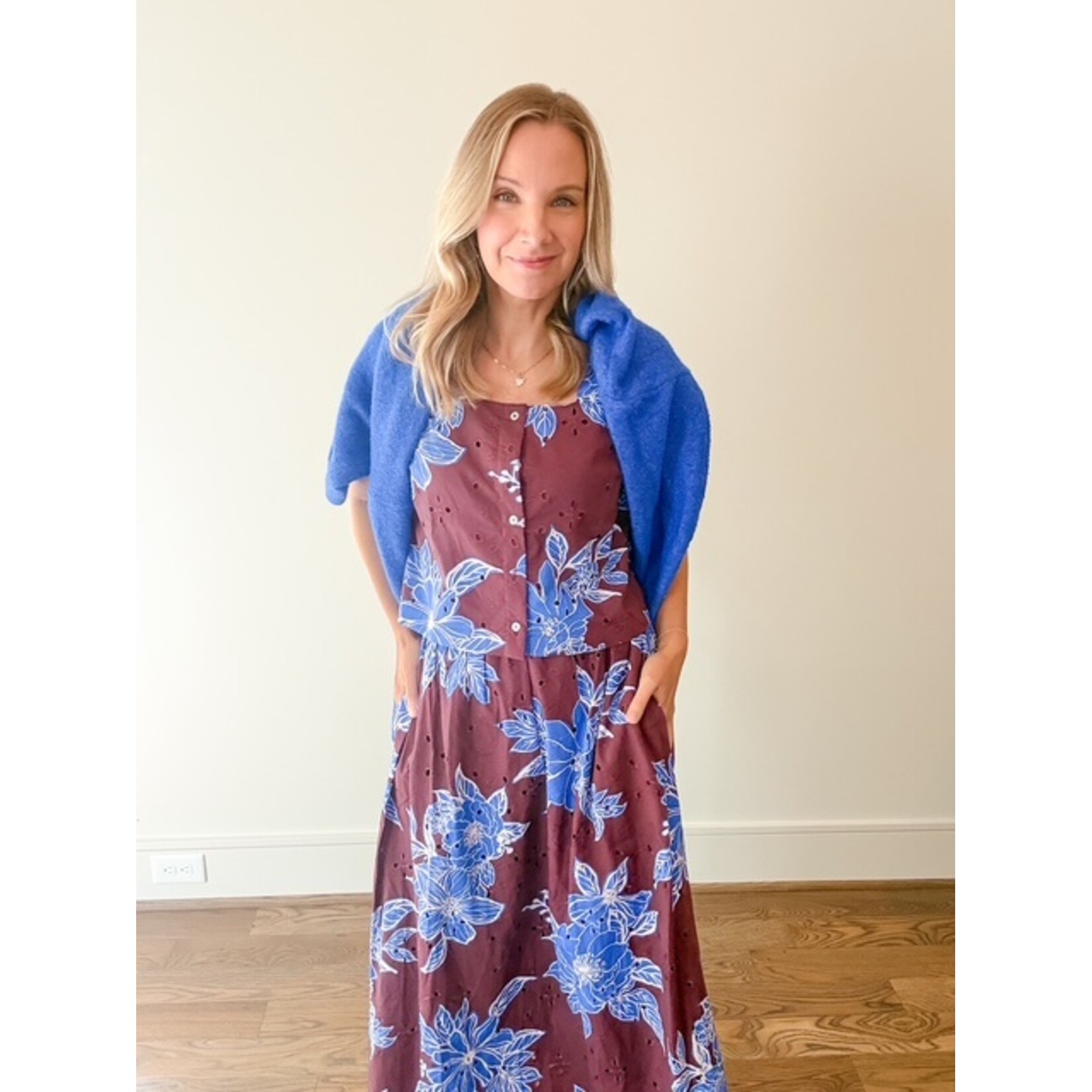 Willow Wine Floral Skirt