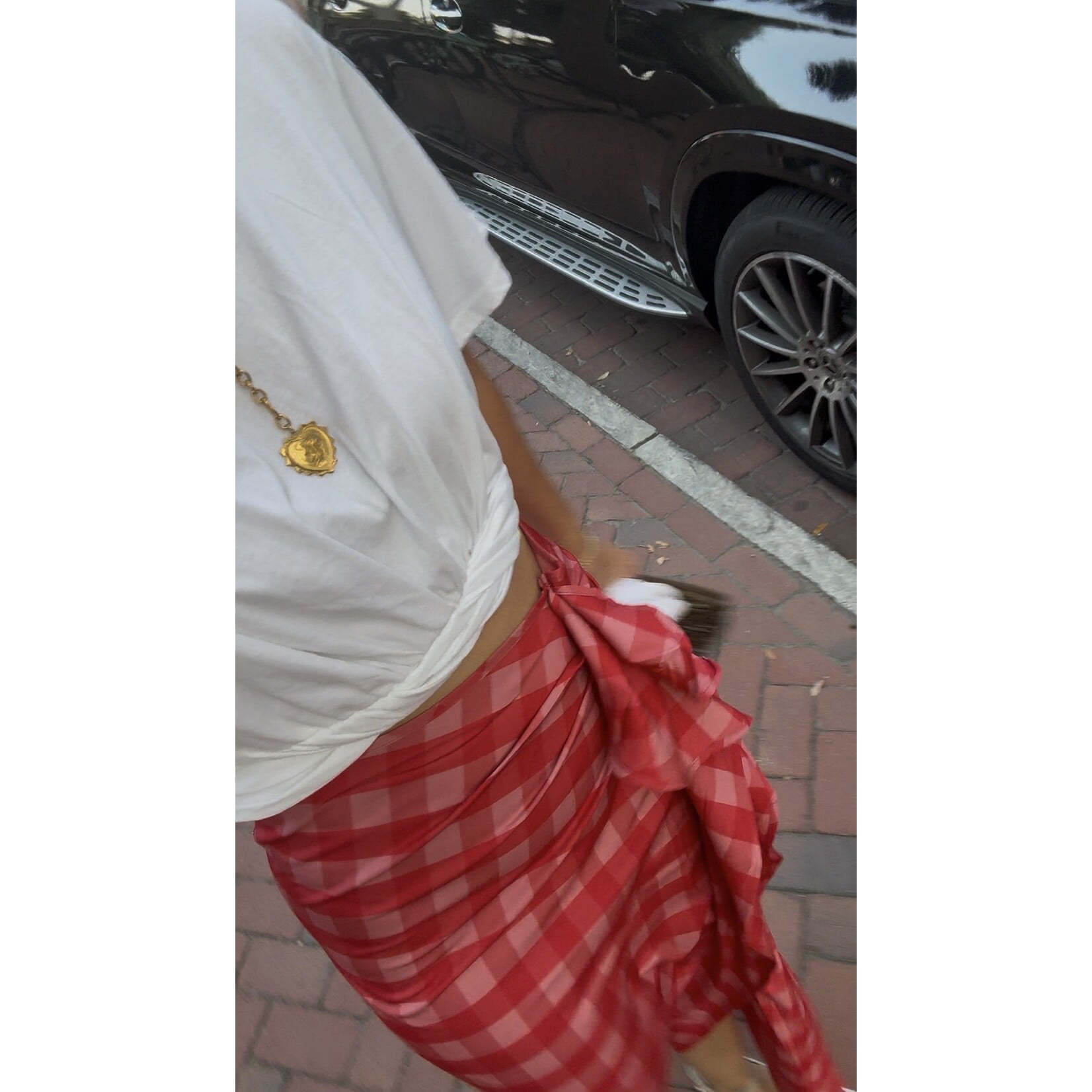 Mariel Check Ruffle Skirt