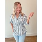 Isabella Cinch Stripe Top