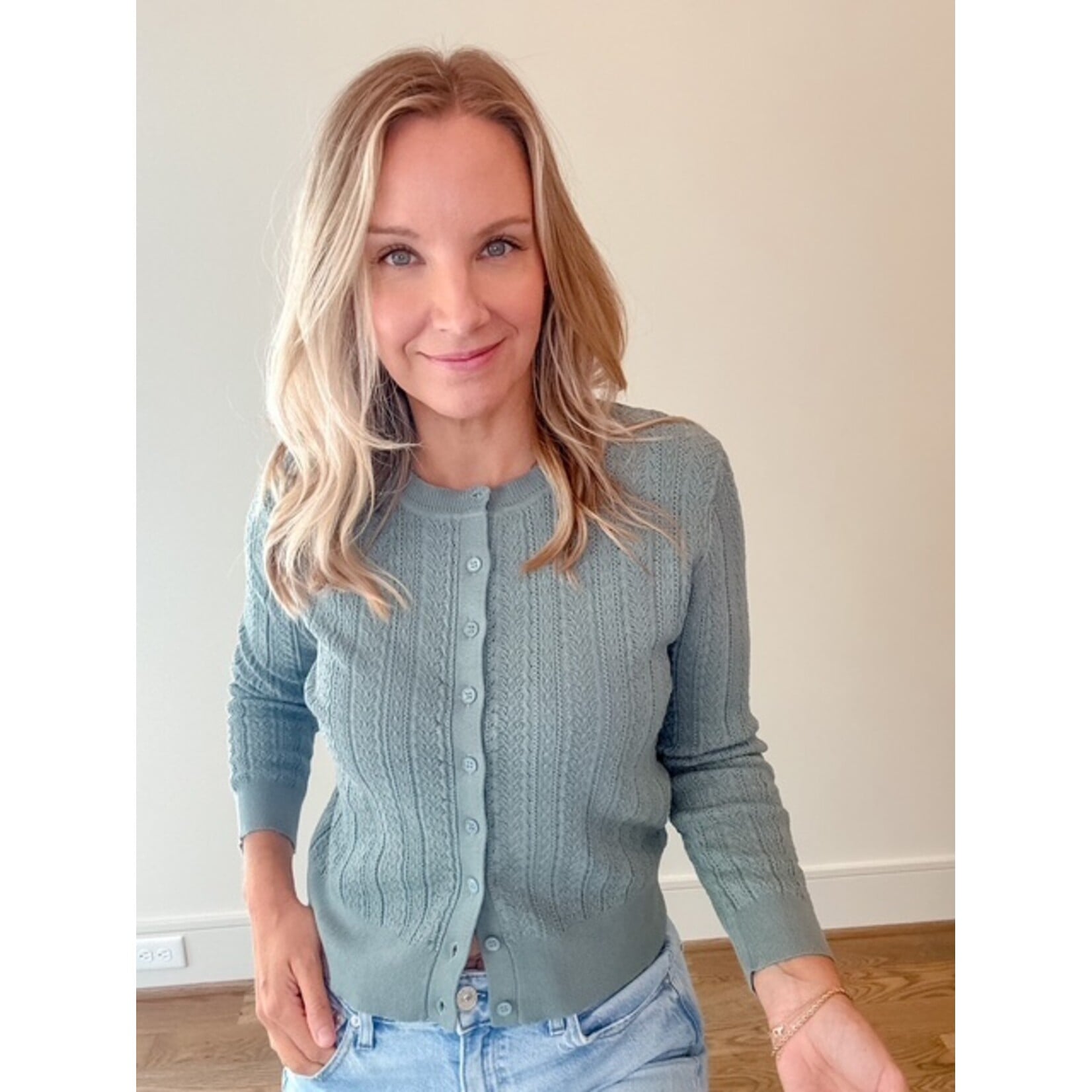 Hazel Pointelle Cardigan
