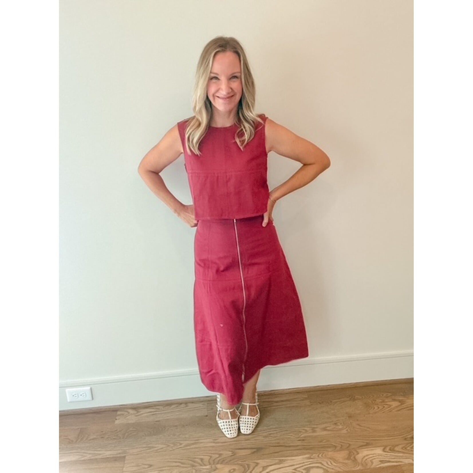 Hallie Denim Zip Skirt