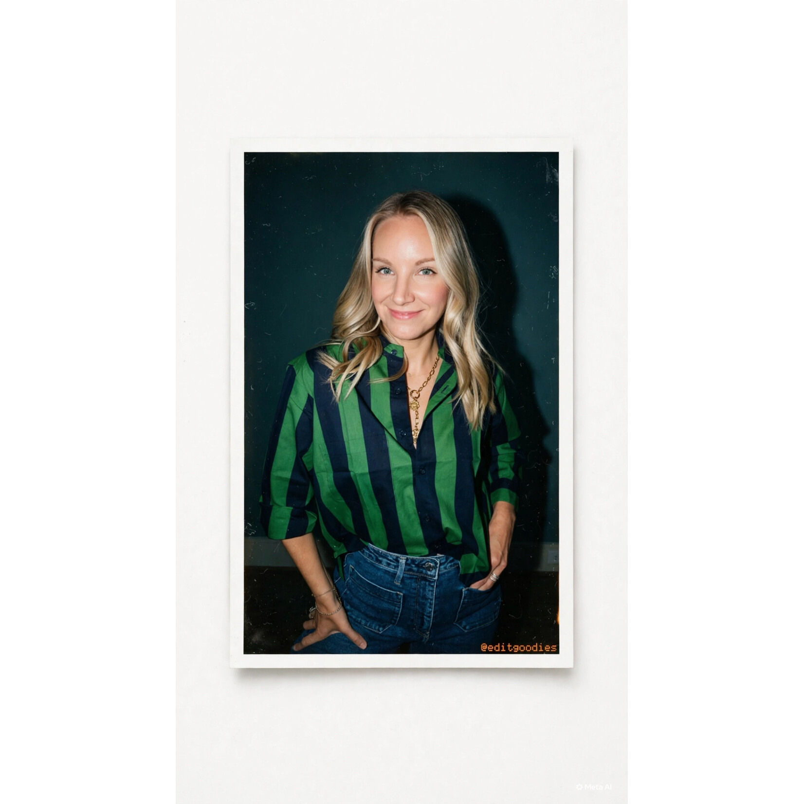 Surf Stripe Cropped Button Down