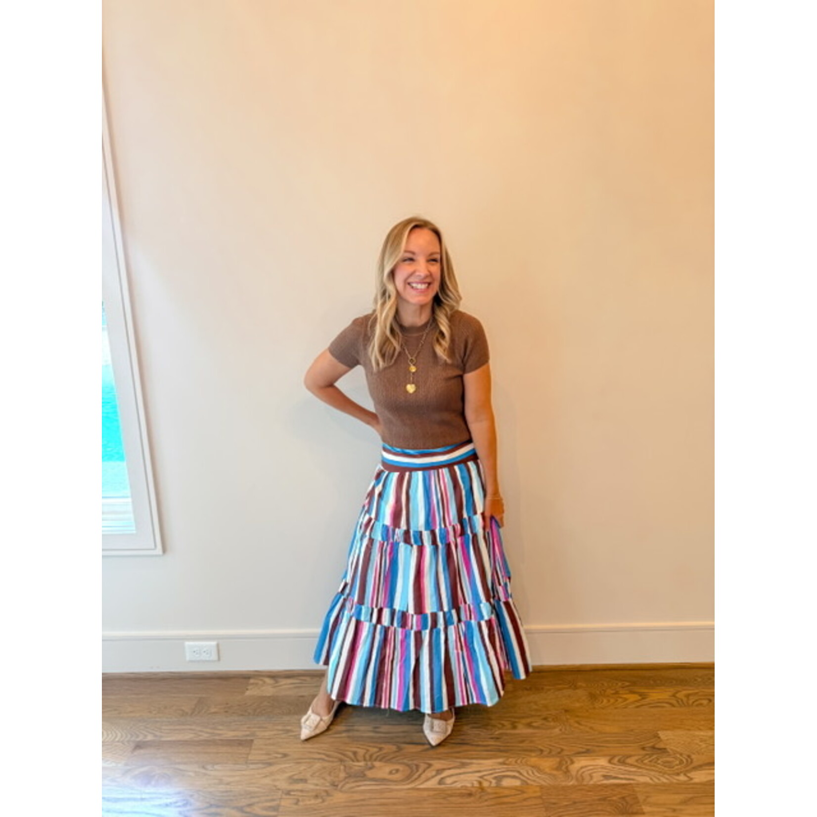 Malorie Stripe Skirt