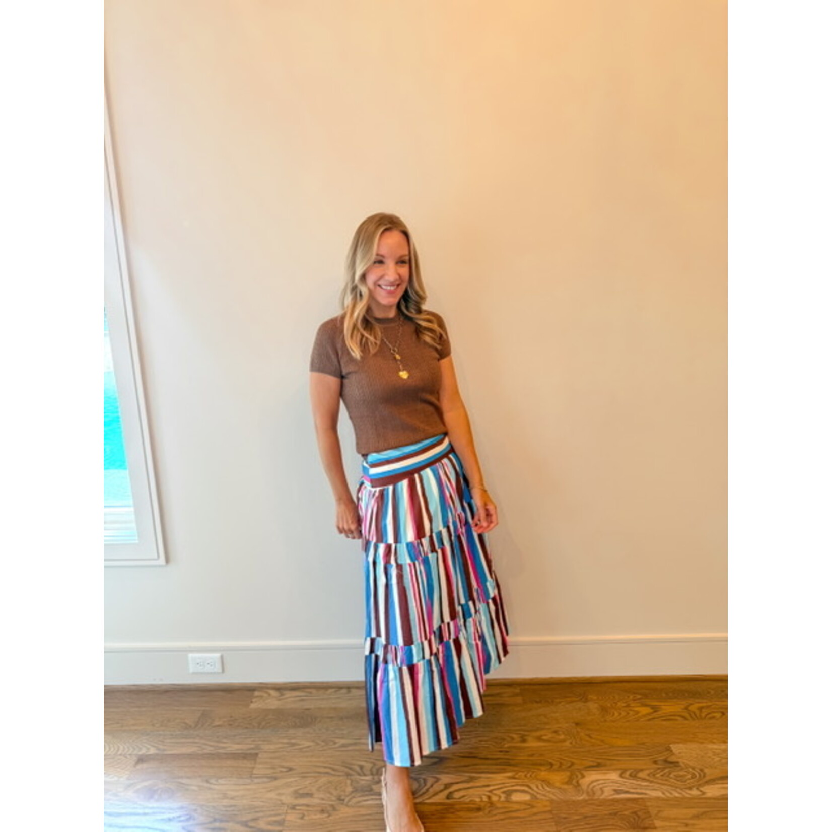 Malorie Stripe Skirt