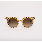 Sardine Aster Toasted Moxie Checkered Sunglasses