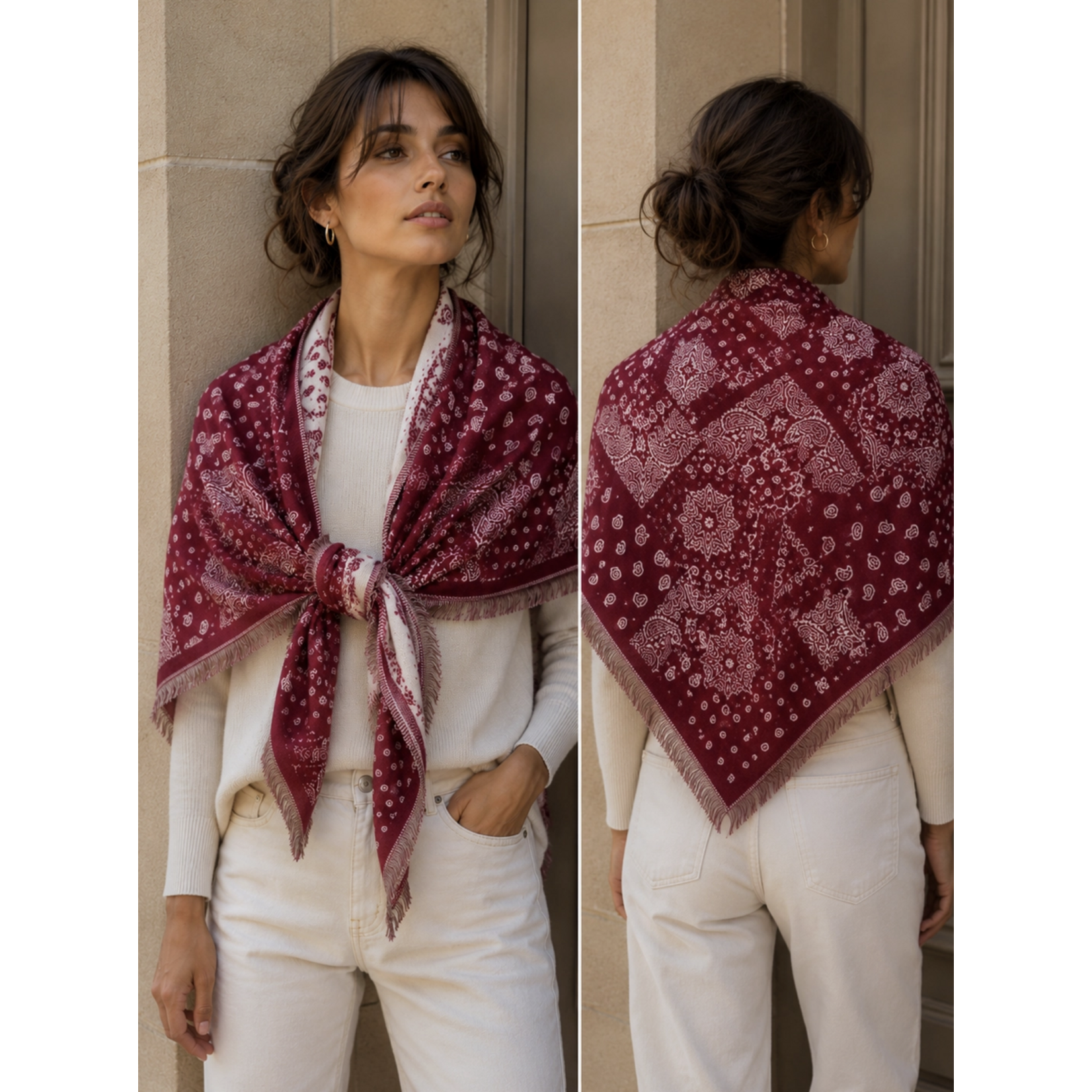 Kate Reversible Triangle Scarf