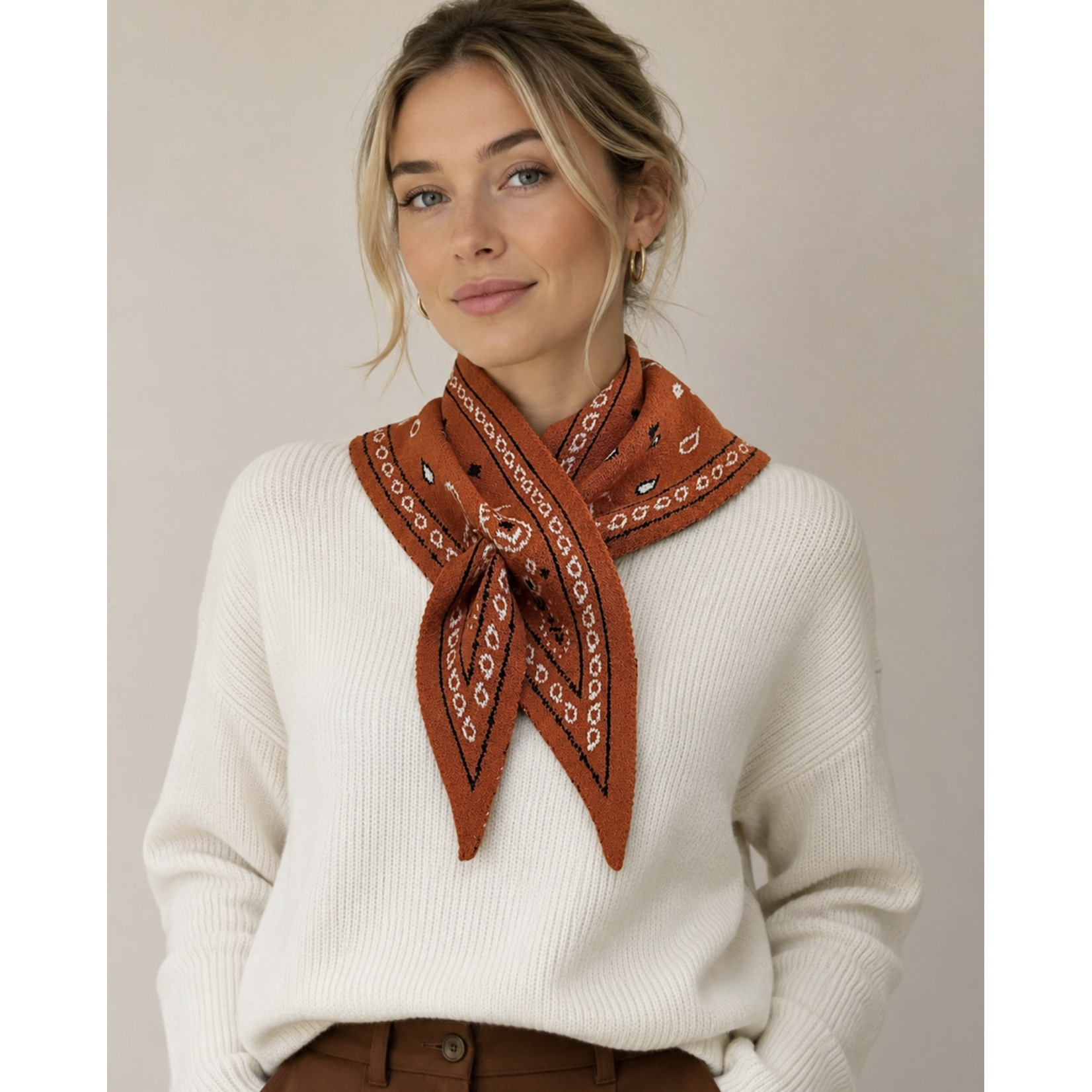 Madelyn Mini BandanaTriangle/Loop Scarf