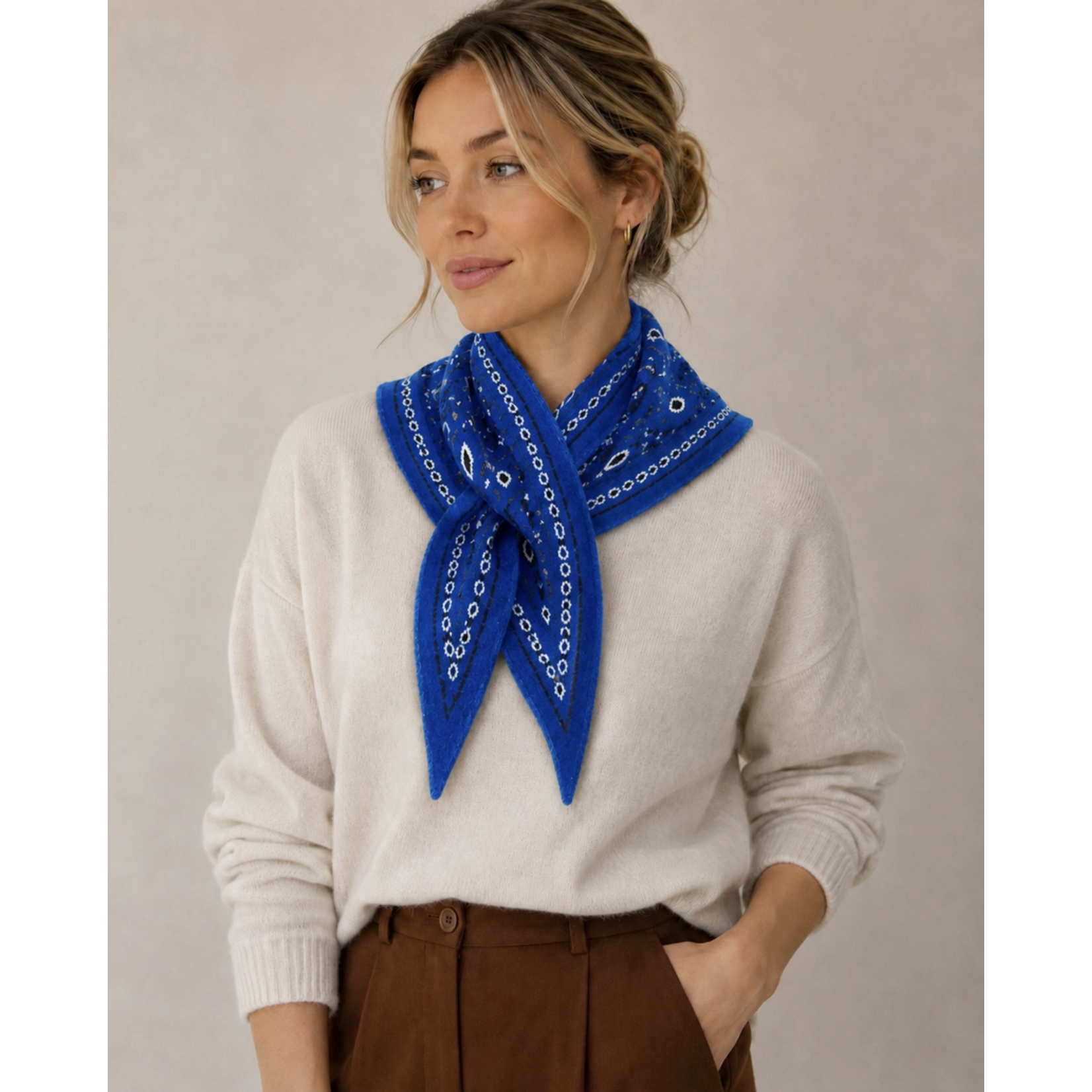 Madelyn Mini BandanaTriangle/Loop Scarf