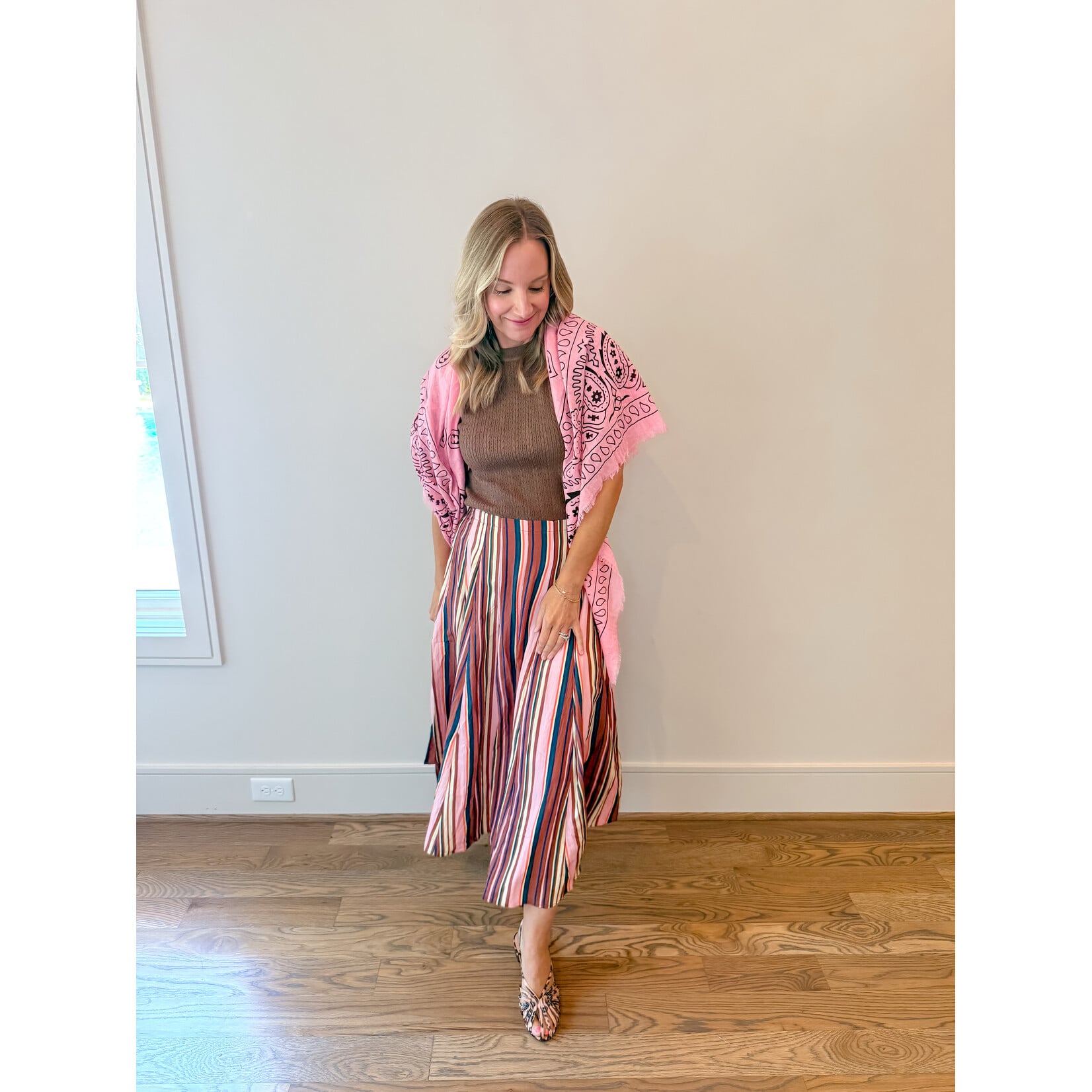 Rose Fall Stripe Skirt