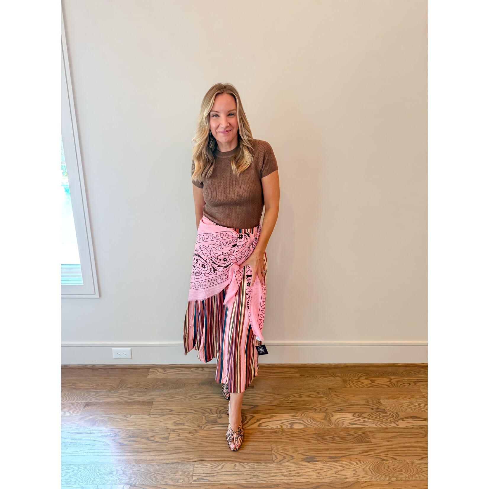 Rose Fall Stripe Skirt