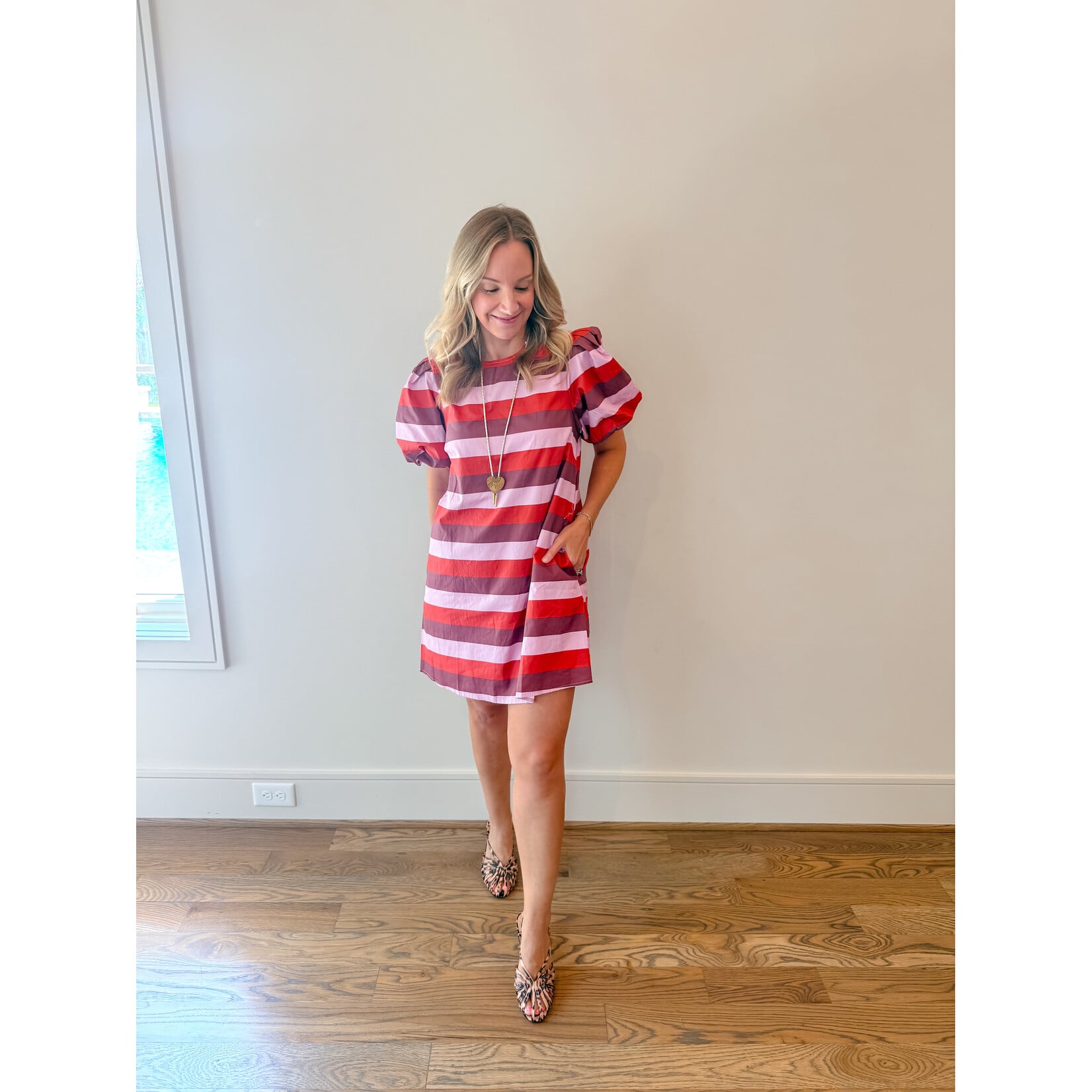 Amber Berry Stripe Dress