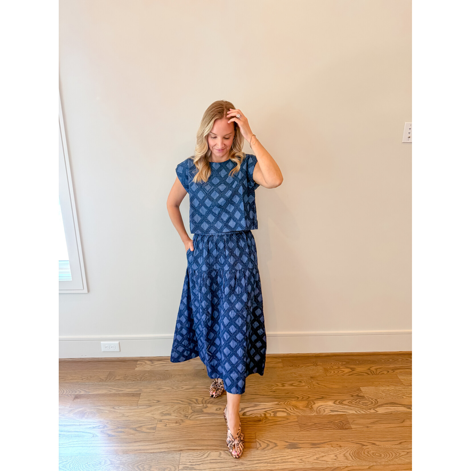 Denim Eyelet Greta Top