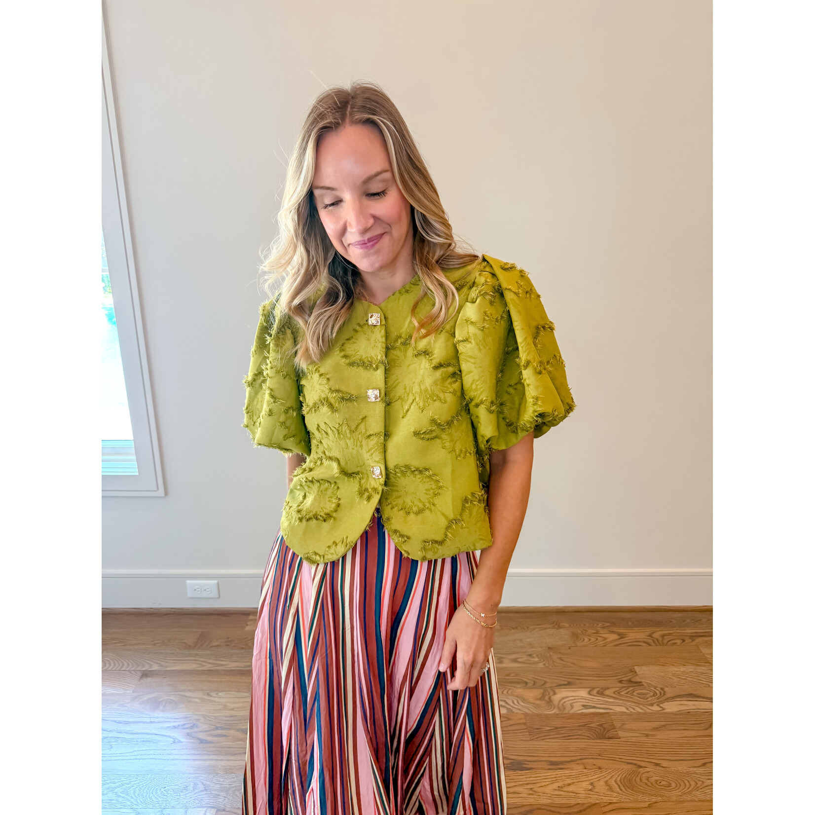 Charlene Chartreuse Top