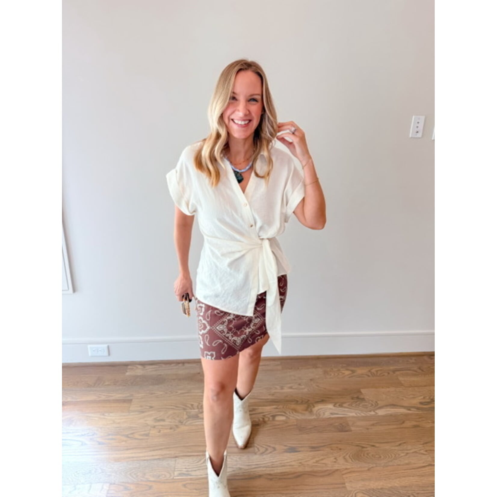 Karlie Bandana Mini Skirt