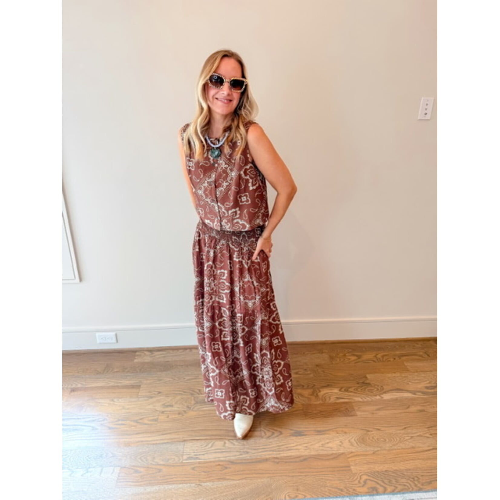 Karlie Bandana Maxi Skirt